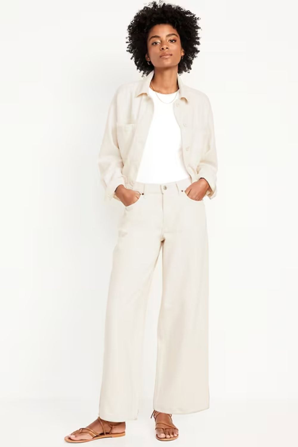 Old Navy Mid Rise Baggy Wide Leg Jeans