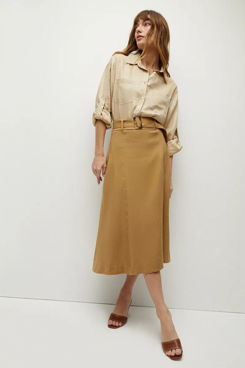 Veronica Beard Belted Skirt