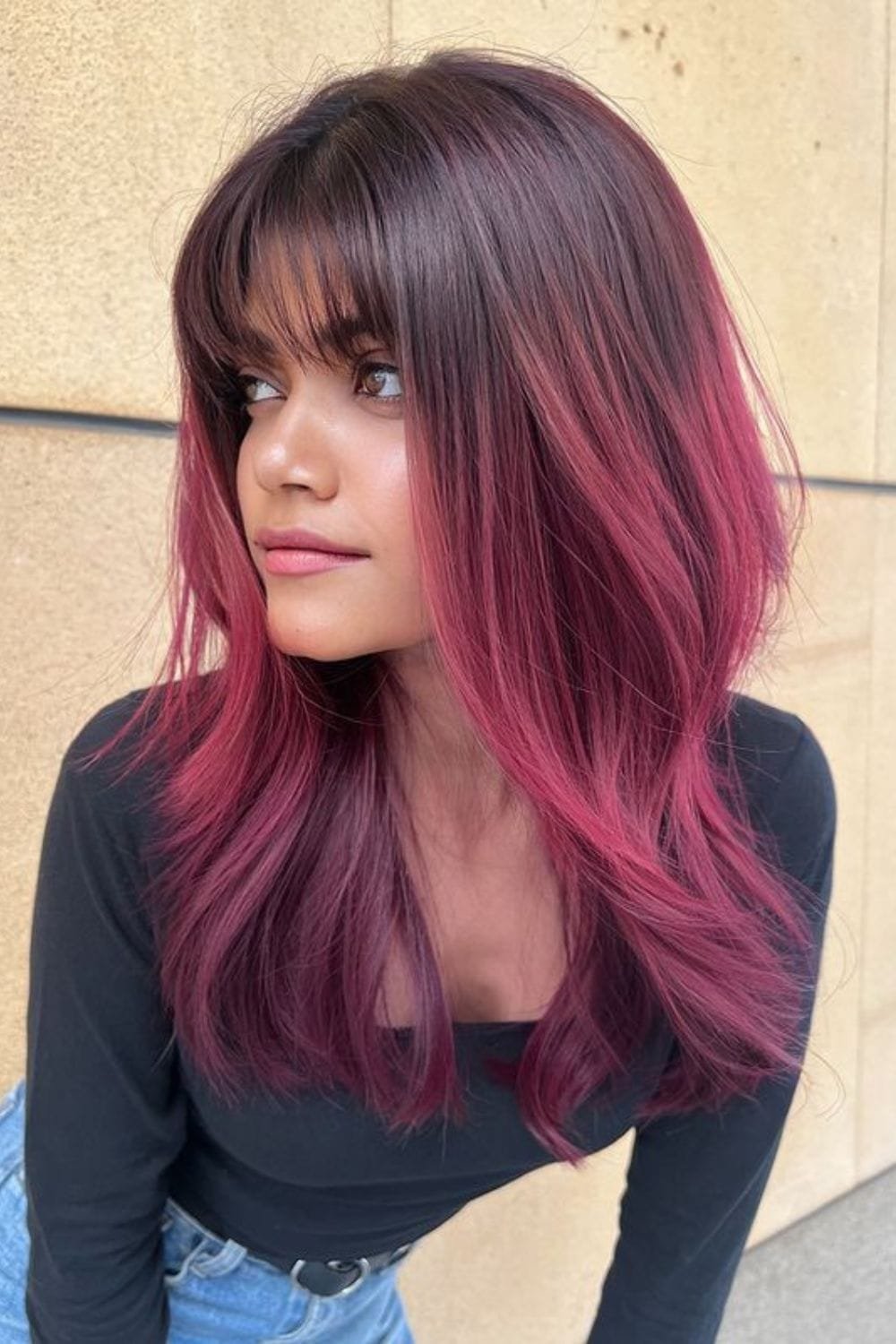 hair-color-for-indians-Red-Ombre