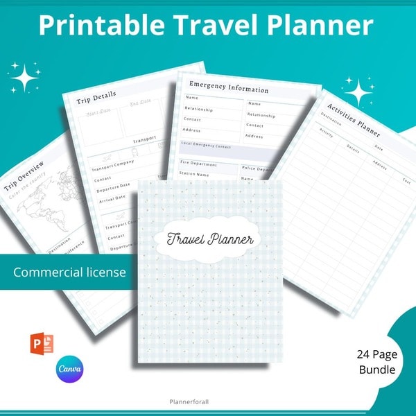 Printable Travel Planner 1 Printable travel planner 1 2