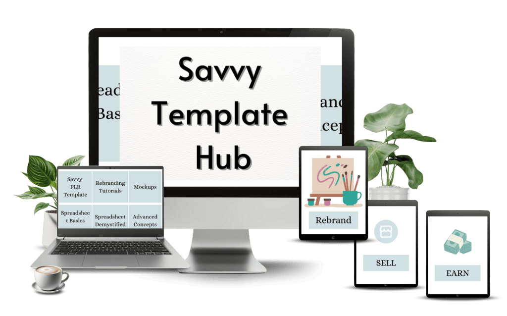 Savvy Template Hub Membership 1 PLR Google Sheets Membership
