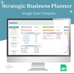 Savvy Template Hub Membership 6 business planner google sheet plr template