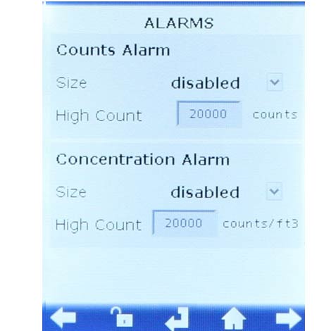 Screenshot Allarmi dell'Handilaz Mini