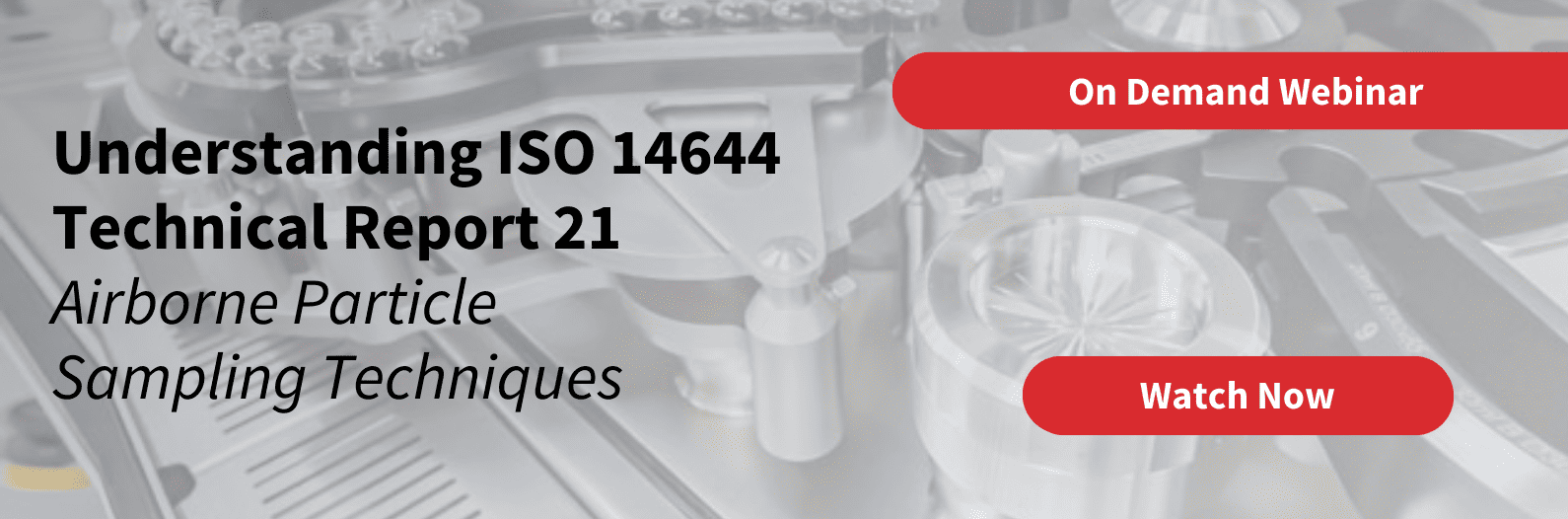 Webinar on demand ISO recently released a new Technical Report to help users of particle counters better understand how ISO 14644-1 and ISO 14644-2 work together and give helpful insights into how best to use particle counters in these two separate applications. In combination with the release and implementation of EU GMP Annex 1 for sterile manufacturing from August 2023, which required an understanding of particle counting equipment be better understood, including the limitation of sample tubing lengths, bends and tubing materials, the Technical Report reinforces best practices. This webinar will outline what the content of the TR-21 is and how it relates to the use of particle counter applications and understanding.