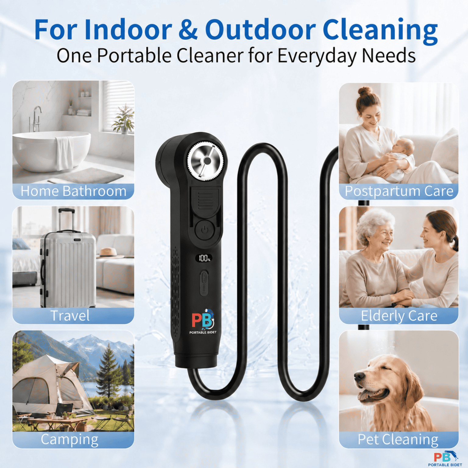 PortableBidet V2 for home, travel, camping and family care