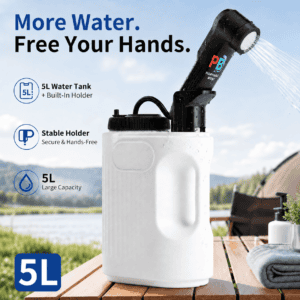 2-in-1 portable electric bidet shower sprayer kit with 5L foldable water bag