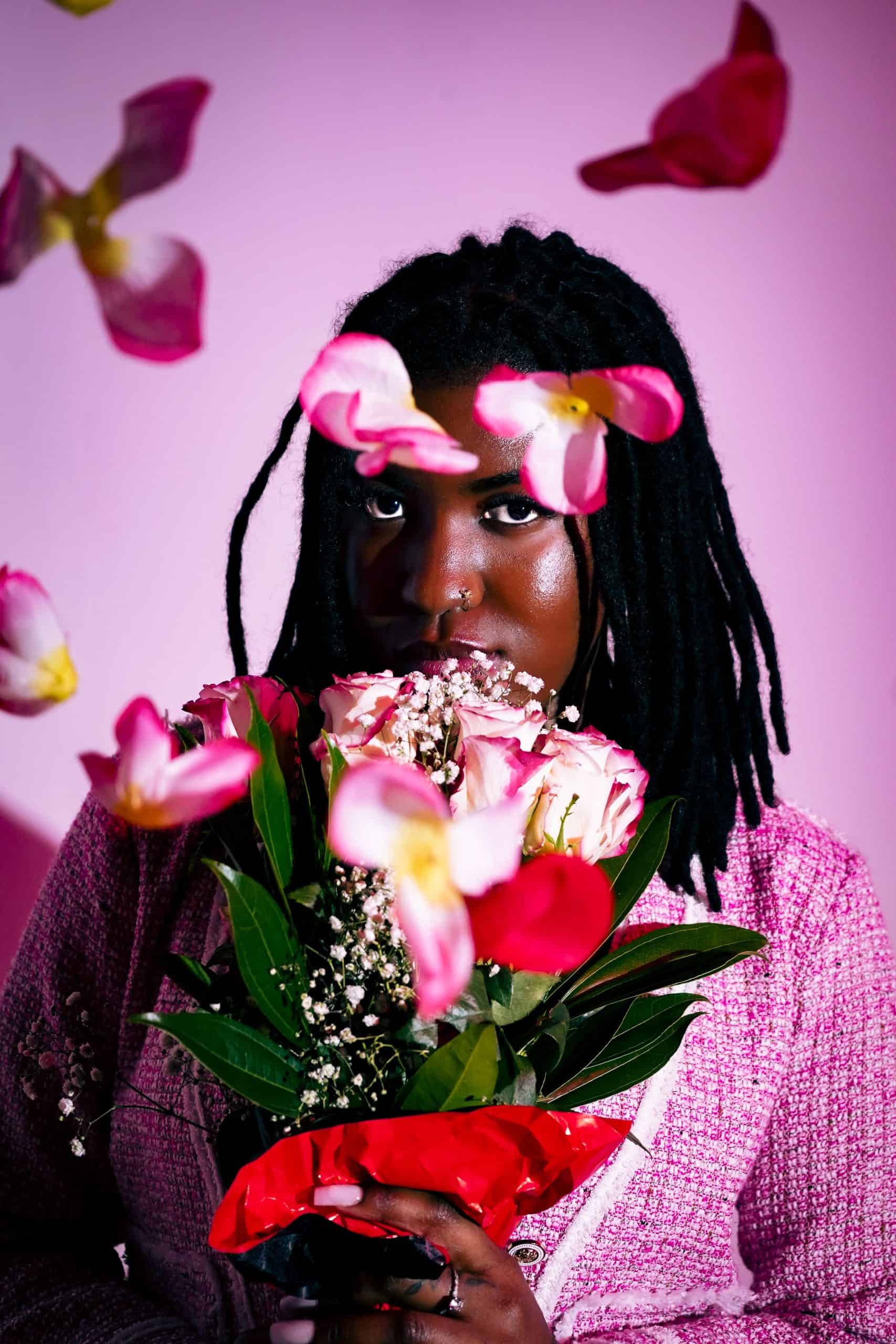 A model during a Chris Honor promotional shoot. New York. Photographed By Rainer DeLalio.