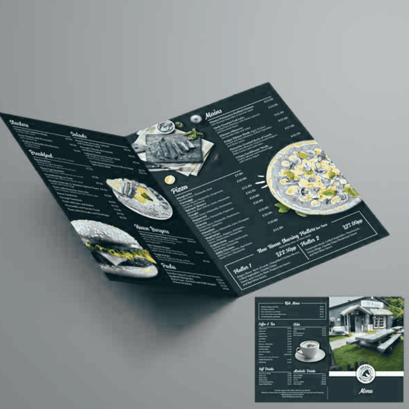 full colour menus