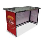 branded bar table with print