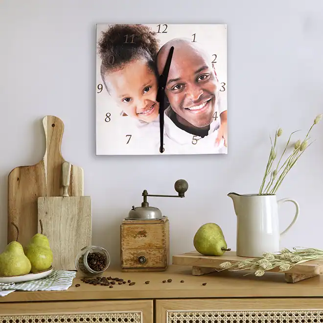 Custom Printed Canvas Clock