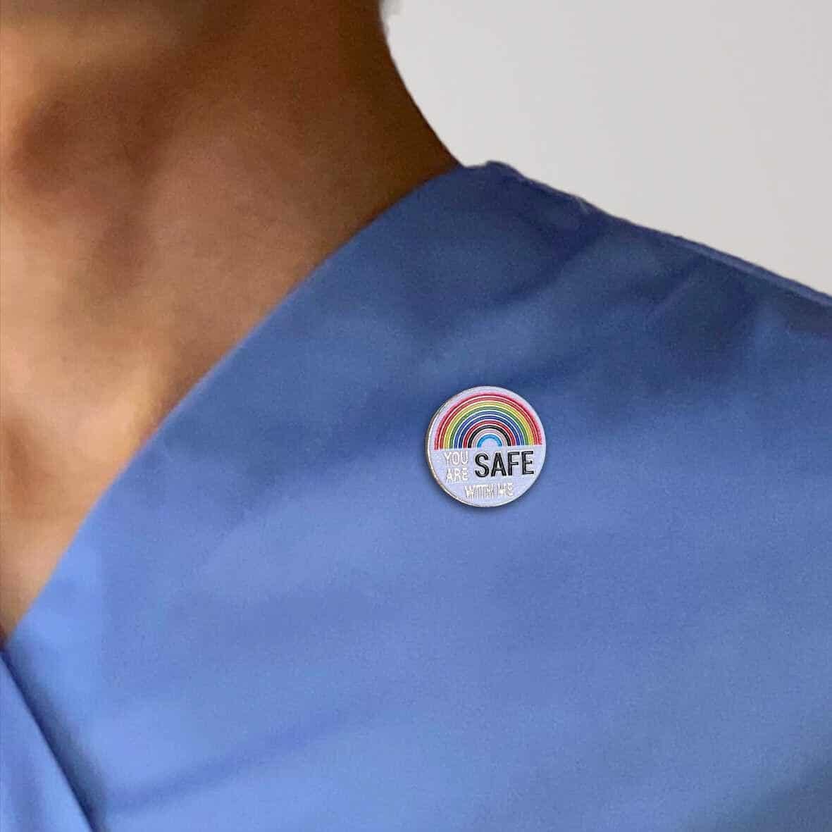 LGBTQ Lapel Badges You Are Safe with Me