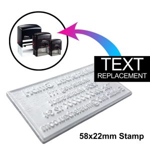 58x22mm Standard Stamp - Text Replace