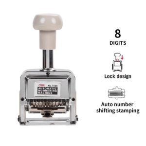 Deli Automatic Numbering Stamp - 8 Digit