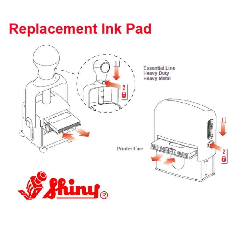 How to replace shiny ink pad