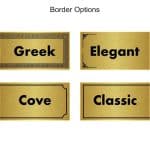 Engraved Plaques Border Options