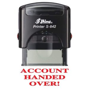 Shiny 38x14mm Stock Stamp - Account Handed Over