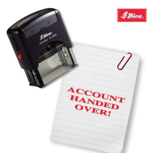 Shiny 38x14mm Stock Stamp - Account Handed Over