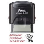 Shiny 38x14mm Stock Stamp - Account Overdue Please Pay