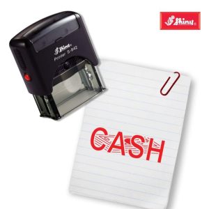 Shiny 38x14mm Stock Stamp - CASH