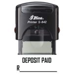 Shiny 38x14mm Stock Stamp - Deposit Paid with Space
