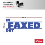 Shiny 38x14mm Stock Stamp - In Faxed Out