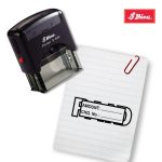 Shiny 38x14mm Stock Stamp - Paid Amount CHQ No