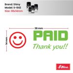 Shiny 38x14mm Stock Stamp - Paid Thank You