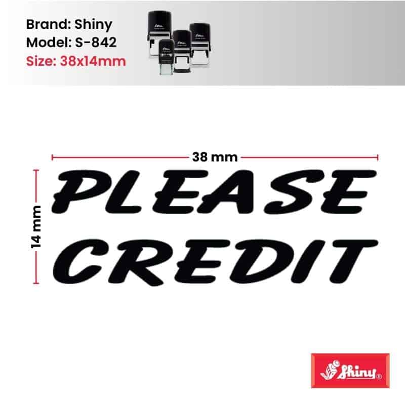 Shiny 38x14mm Stock Stamp - Please Credit