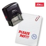 Shiny 38x14mm Stock Stamp - Please Pay Emoji (2)