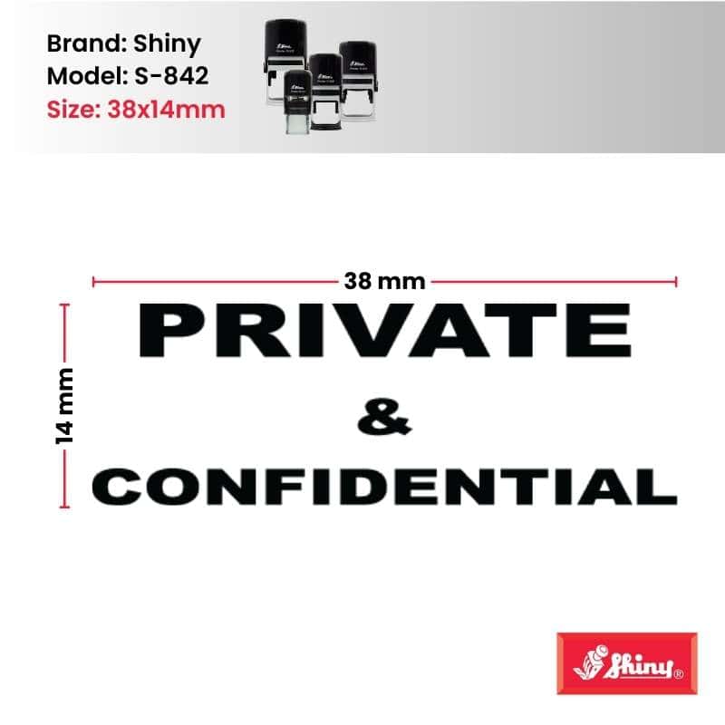 Shiny 38x14mm Stock Stamp - Private & Confidential