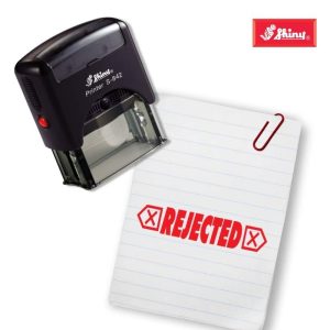 Shiny 38x14mm Stock Stamp - Rejected