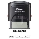 Shiny 38x14mm Stock Stamp - Resend with Date Space