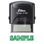 Shiny 38x14mm Stock Stamp - Sample
