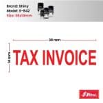 Shiny 38x14mm Stock Stamp - Tax Invoice