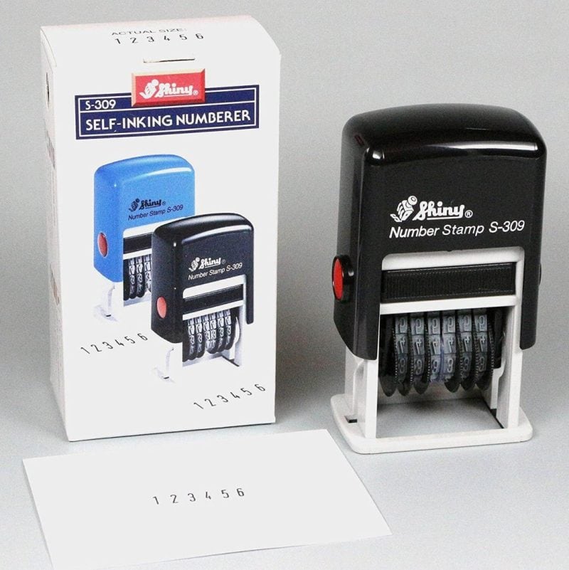 Shiny 6 Digit Numbering Stamp 3mm