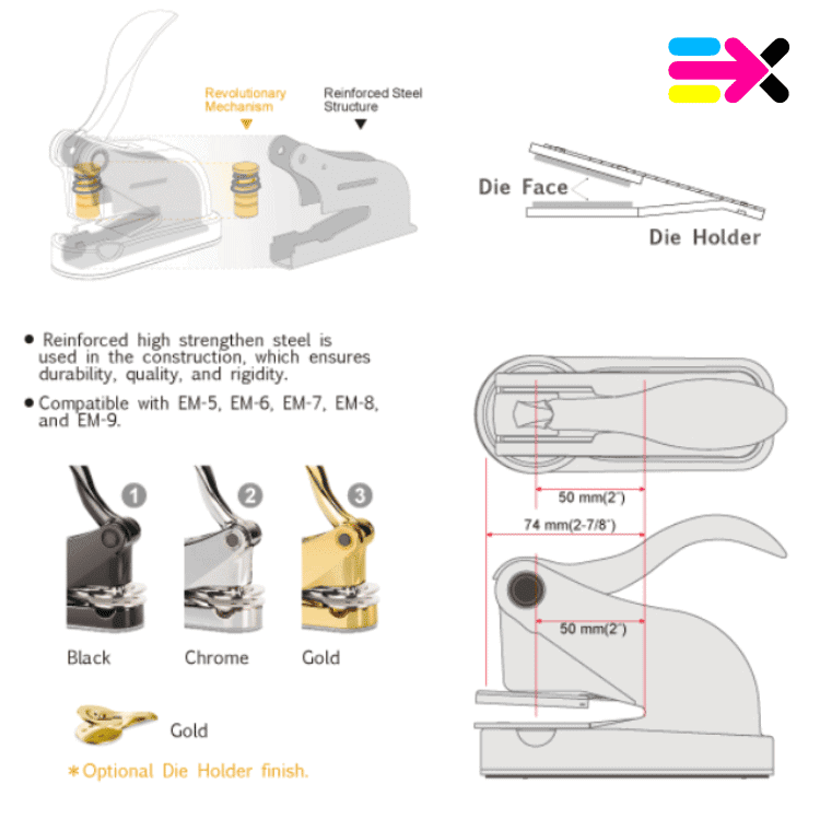 Shiny Embossers Technical Specs