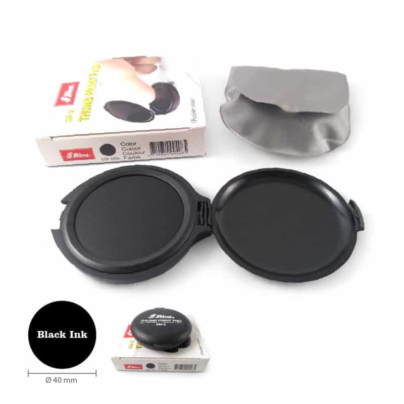 Shiny Finger Prints Pad 40mm Round Black Ink