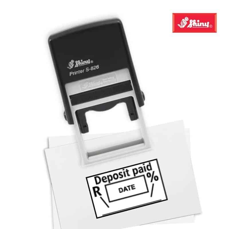 Shiny S-826 Stock Dater Stamp Deposit Paid