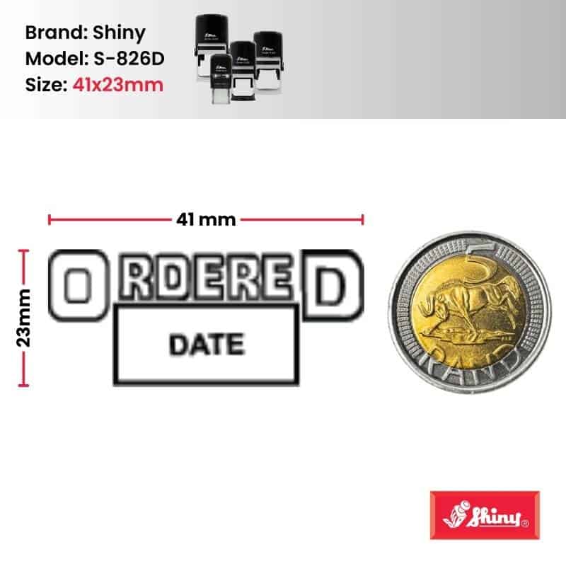 Shiny S-826 Stock Dater Stamp Ordered