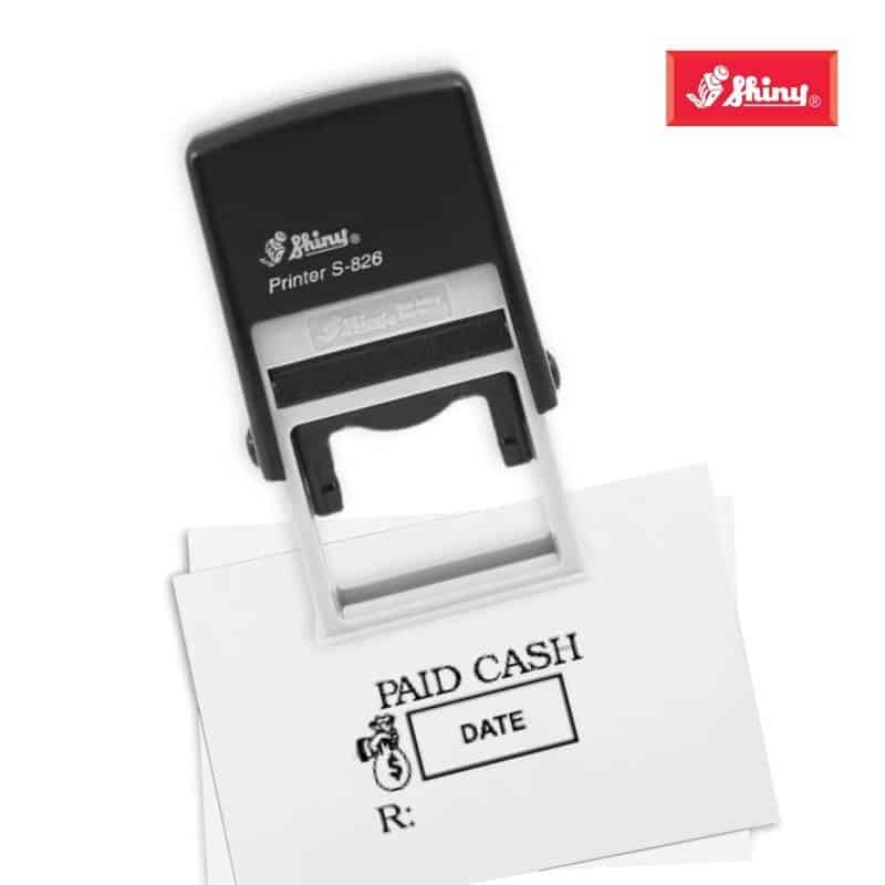 Shiny S-826 Stock Dater Stamp Paid Cash