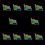 South African Flag Pin Badges Group