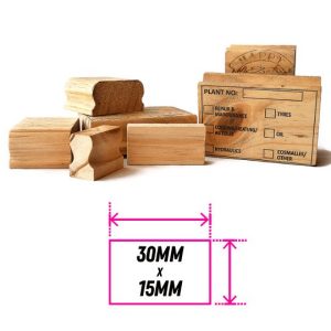 Wooden Block Hand Stamps 30x15mm