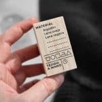 Wooden Hand Stamp on clothing