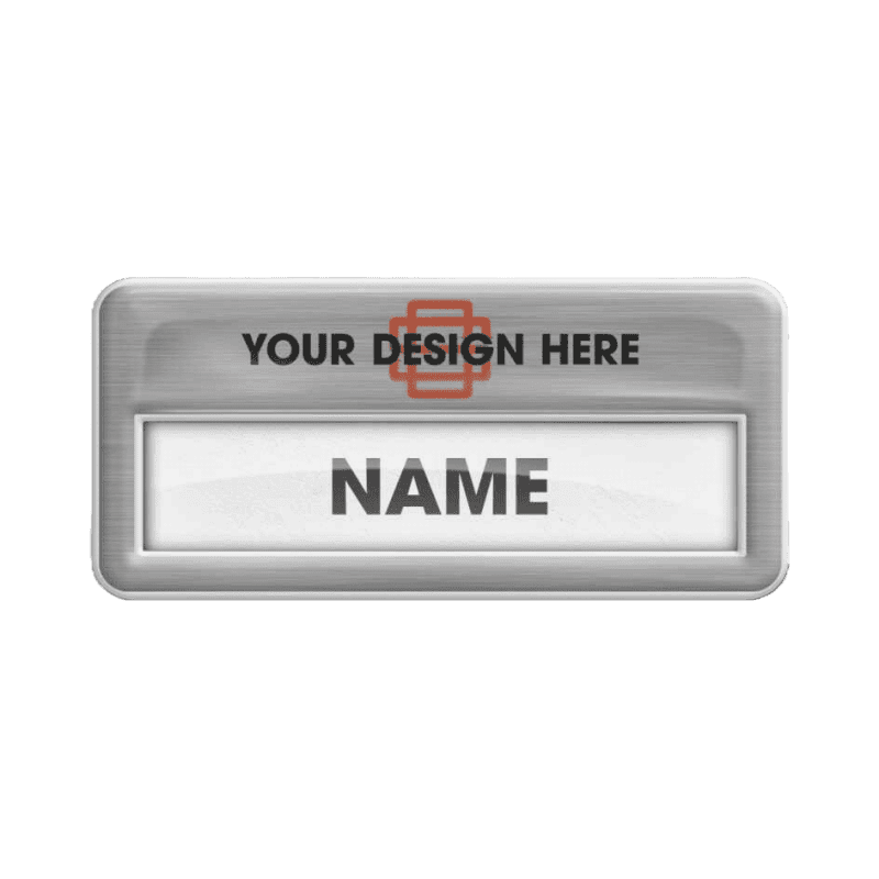 Silver Eco Reusable Name Badge