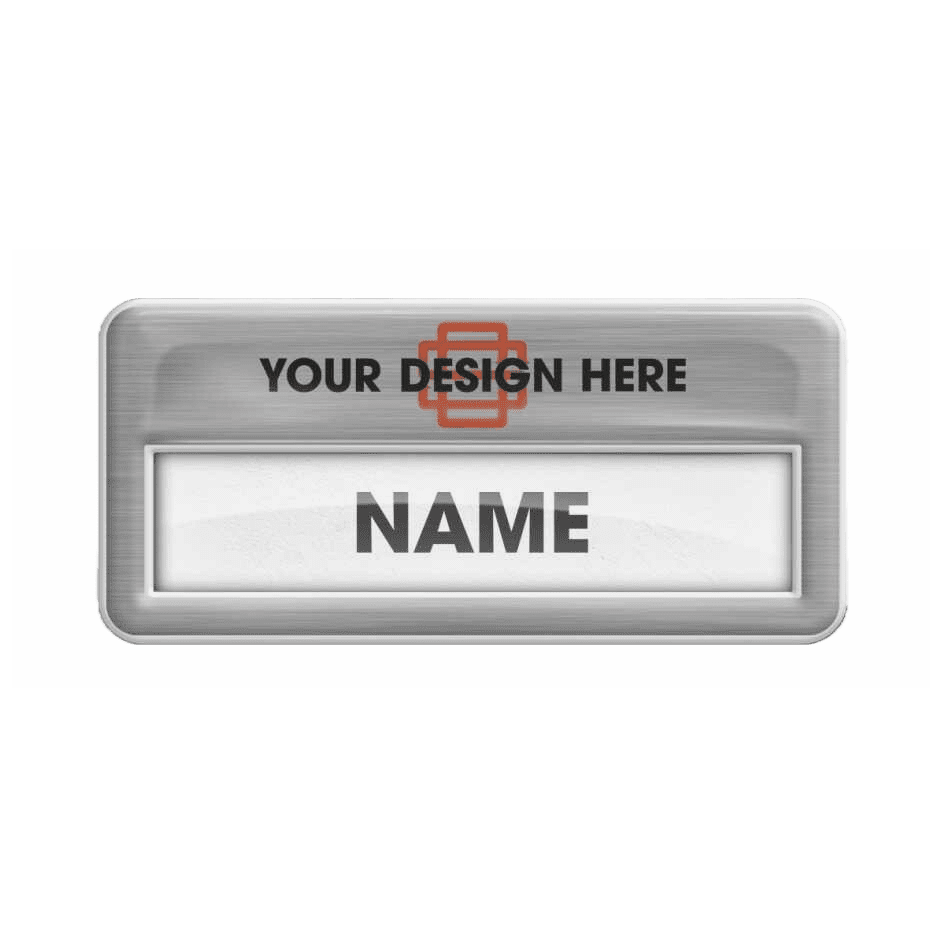 Silver Eco Reusable Name Badge