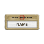 Gold Eco Reusable Name Badge