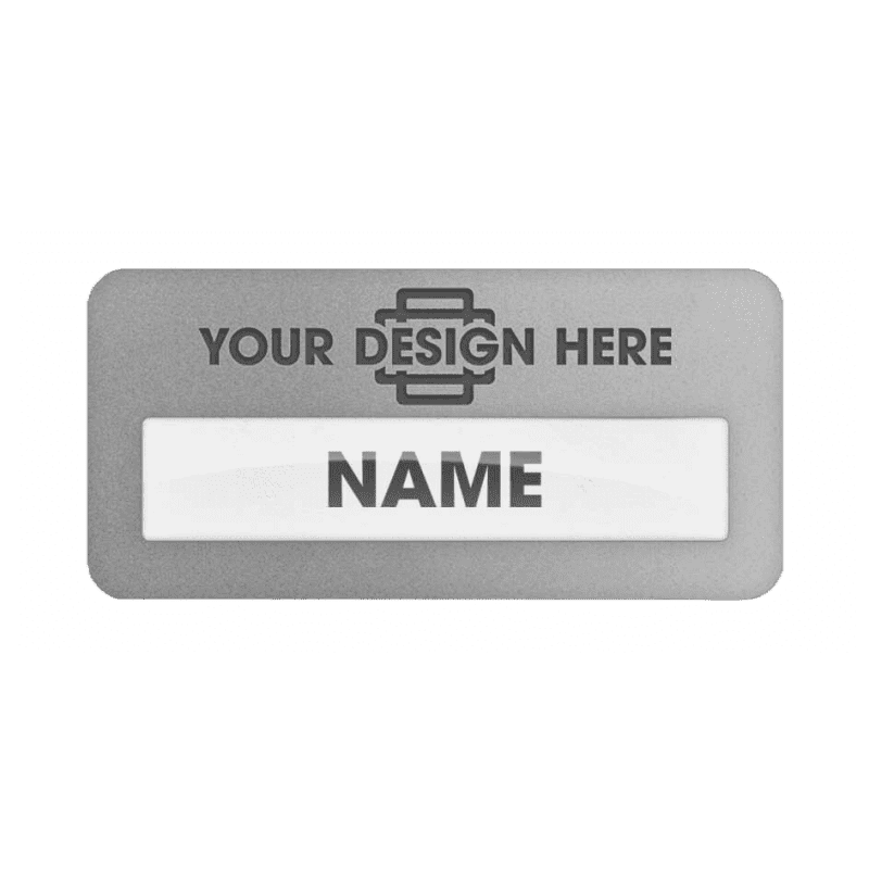 Reusable Name Badge Engraved Print Logo
