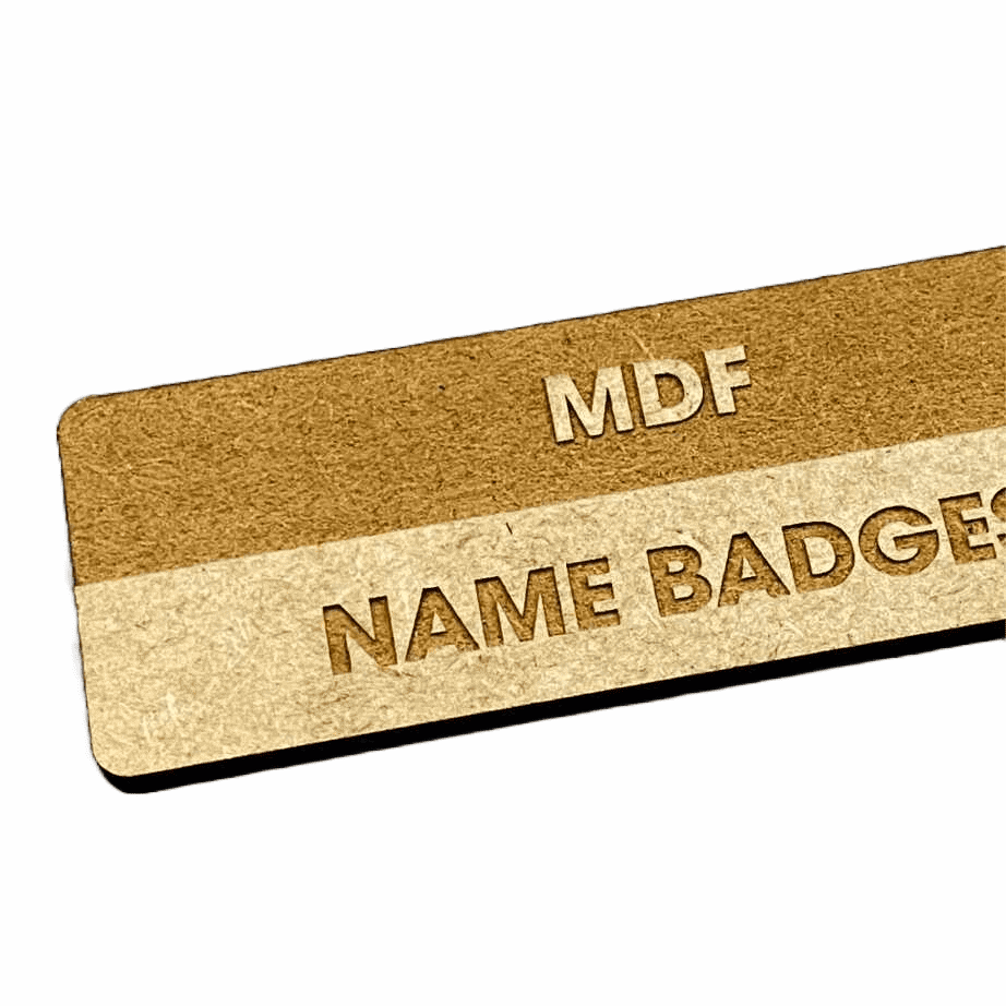 MDF Wood Name Badge
