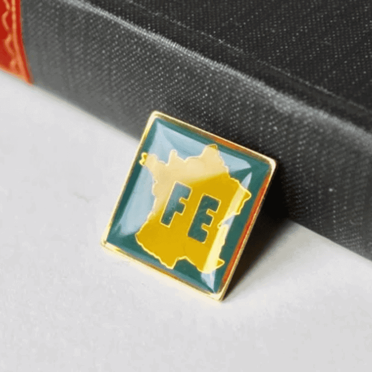 square shaped Lapel pins