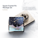 square shaped Lapel pins